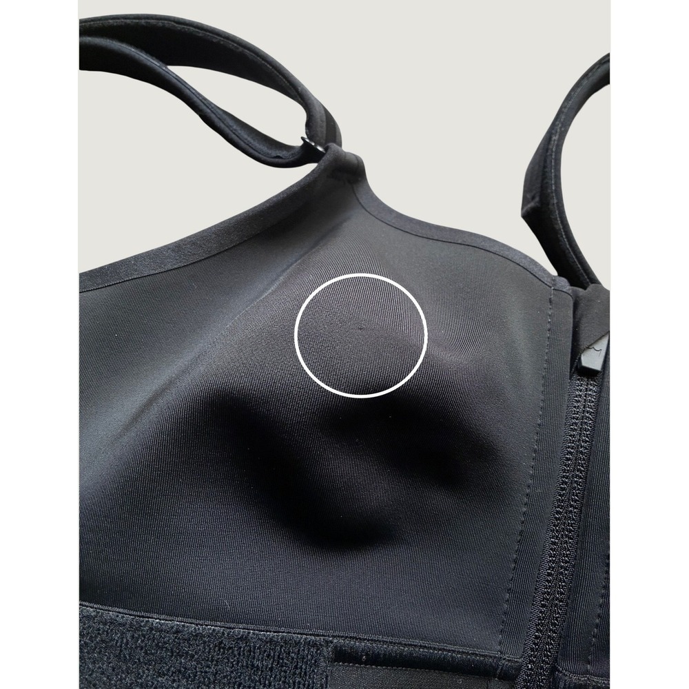 SHEFIT Flex Sports Bra M Black Rose Gold Metallic Marble Print Front Zip - Picture 5 of 10